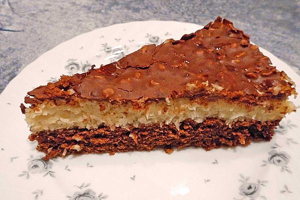 Chocolate Cake with Semolina and Coconut Filling