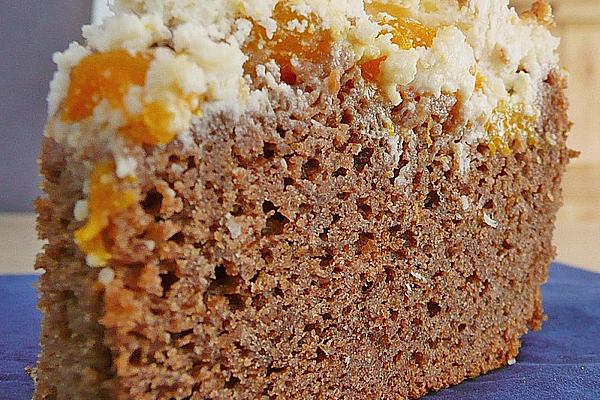 Chocolate Cake with Tangerines and Coconut Sour Cream