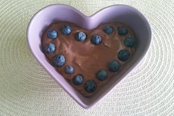 Chocolate Yogurt with Blueberries