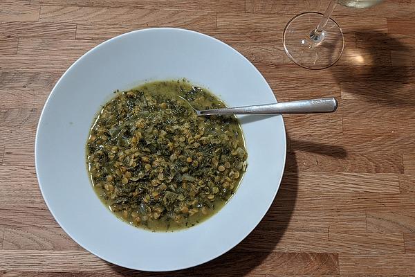 Coconut and Lentil Soup with Kale