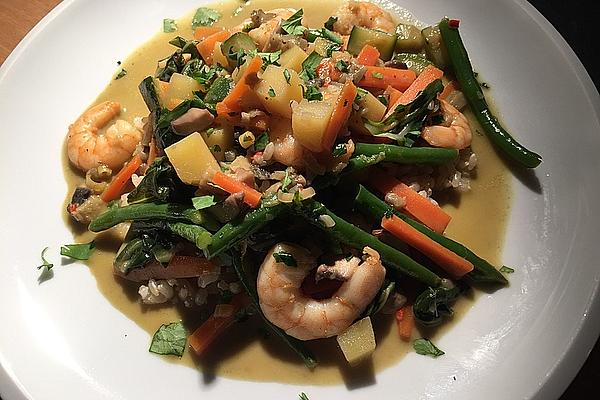 Coconut Curry with Prawns Indonesian