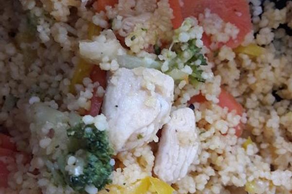Colorful Couscous with Chicken Breast Fillet