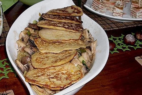 Corn Cookies with Fried Mushrooms