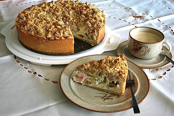 Cottage Cheese and Rhubarb Cake