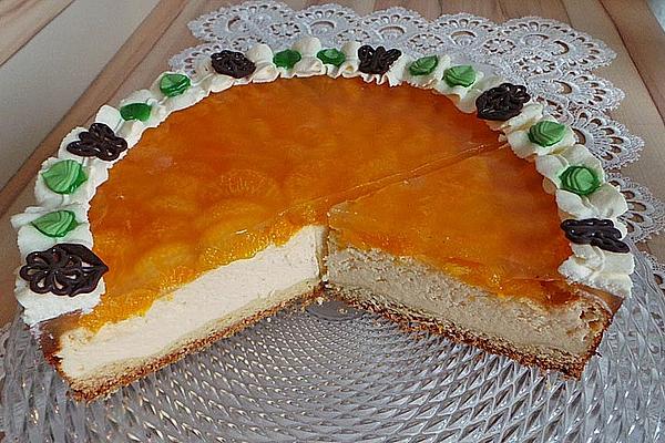 Cottage Cheese Cake with Mandarin Oranges