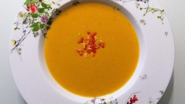 Pumpkin Soup with Horseradish Cream