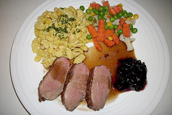 Duck Breast with Red Wine Sauce
