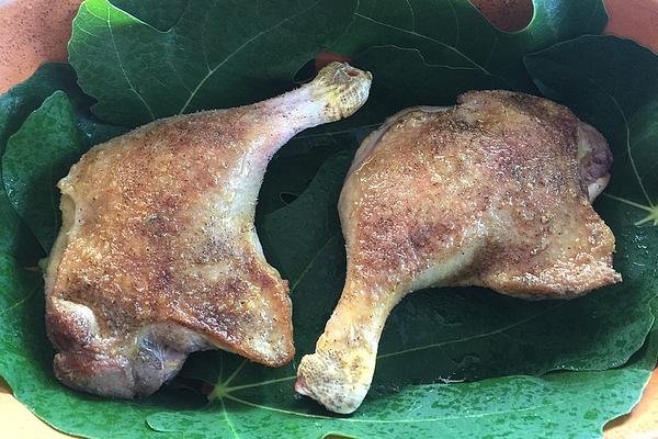 Duck Leg in Fig Leaf with Fig Sauce