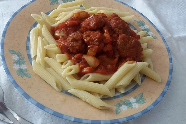 Falafel in Tomato Sauce with Penne