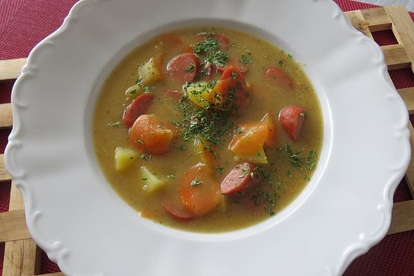 Fine Potato Soup with Debrecziner