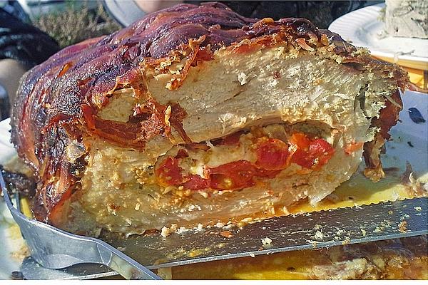 Grilled Pork Neck Roast Tuscan Style