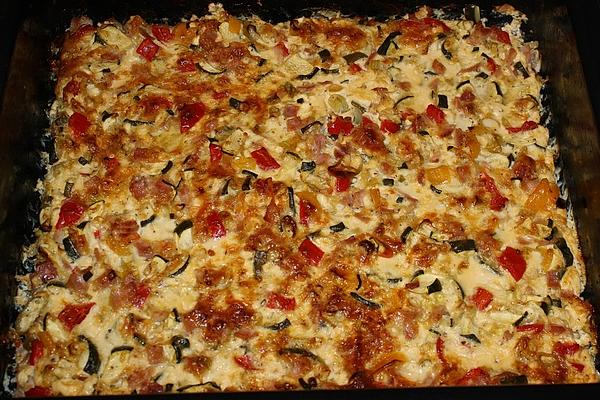 Ham and Vegetable Casserole with Egg