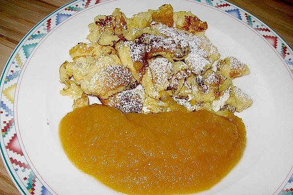 Kaiserschmarren with Apple and Apricot Compote