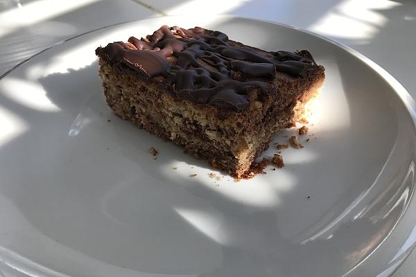Marble Cake with Peanut Butter and Children`s Chocolate