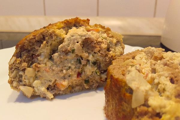 Meatloaf with Cream Cheese and Feta Filling