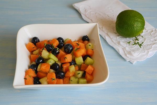 Melon and Blueberry Salad with Lemon Thyme Dressing