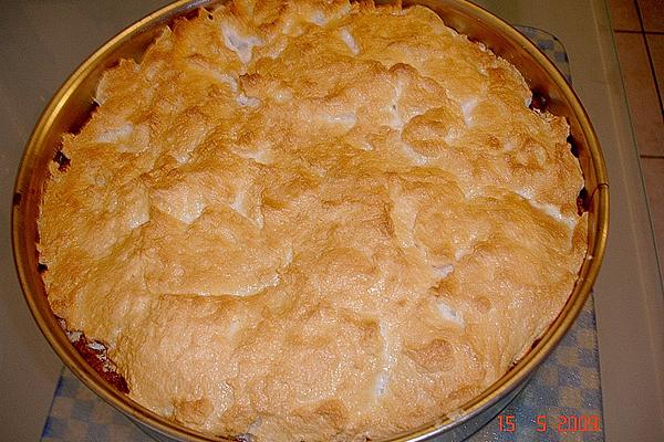 Meringued Rhubarb Cake
