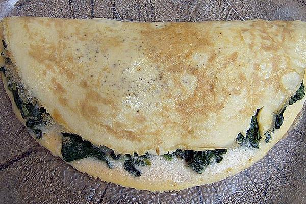 Omelette with Spinach Filling