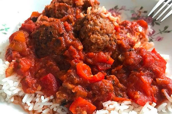 Oriental Meatballs in Spicy Sauce