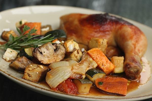 Oriental Turkey with Sweet and Spicy Oven Vegetables