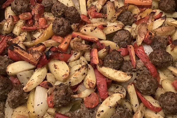 Oven Vegetables with Meatballs