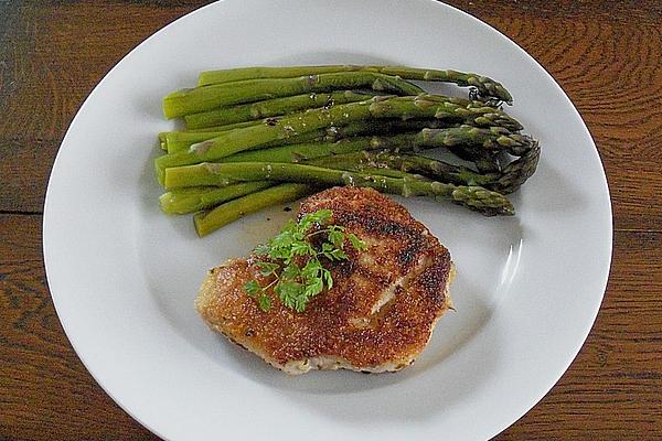 Parmesan Schnitzel with Asparagus