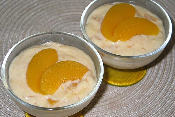 Peach Pudding Cream with Sour Cream