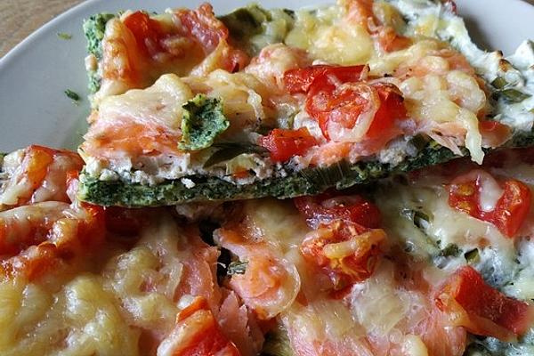 Pizza with Spinach Crust