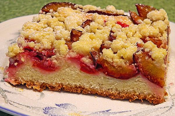 Plum Crumble Cake from Tray By Sarah