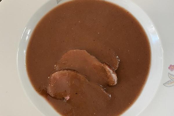 Plum Soup with Duck Breast
