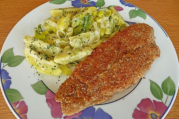 Pollack – Nut – Schnitzel with Potato – Leek – Vegetables