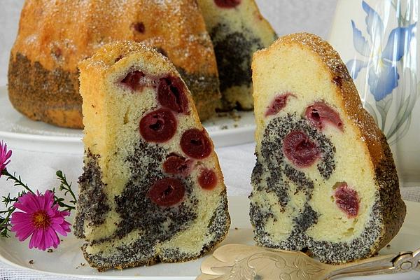 Poppy Seed and Cherry Bowl Cake