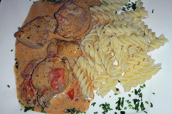 Pork Fillet with Tomato Herb Sauce and Penne