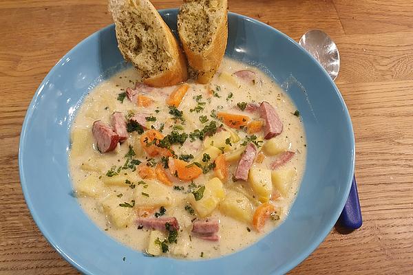 Potato Stew – Potato Soup with Cabanossi, Leek and Carrots