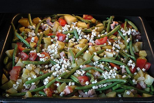 Potatoes with Green Beans from Sheet