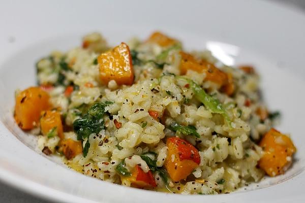 Pumpkin and Spinach Risotto