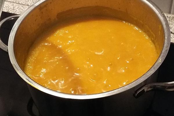 Pumpkin Cream Soup with Flaked Almonds