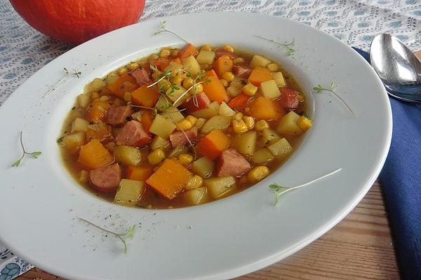 Pumpkin Stew with Cabanossi