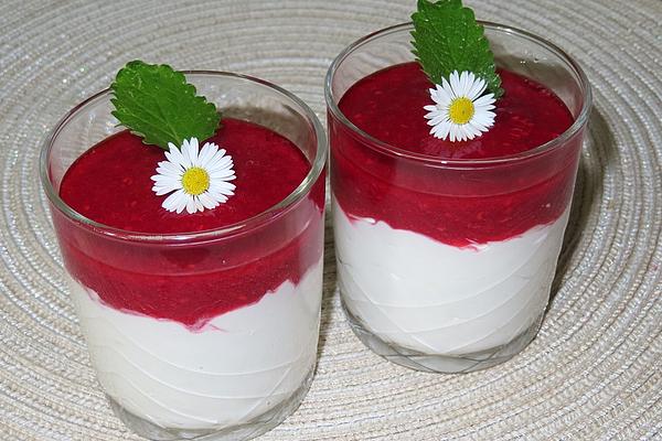 Quark Cream with Raspberry Puree