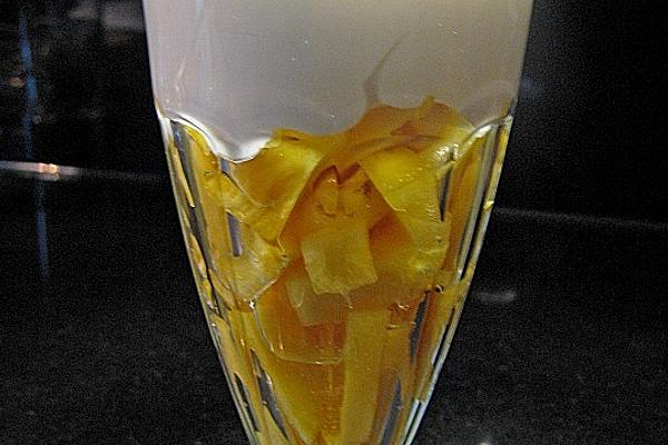 Quark Foam with Marinated Pineapple