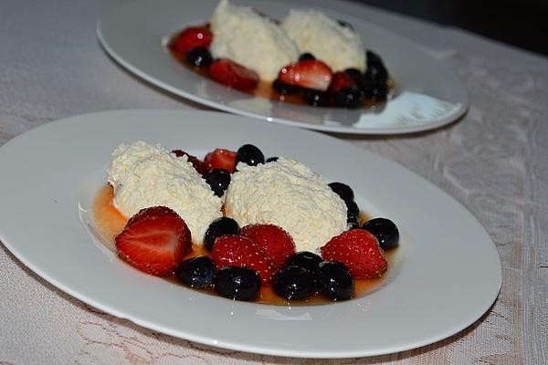 Quark Mousse with Marinated Berries