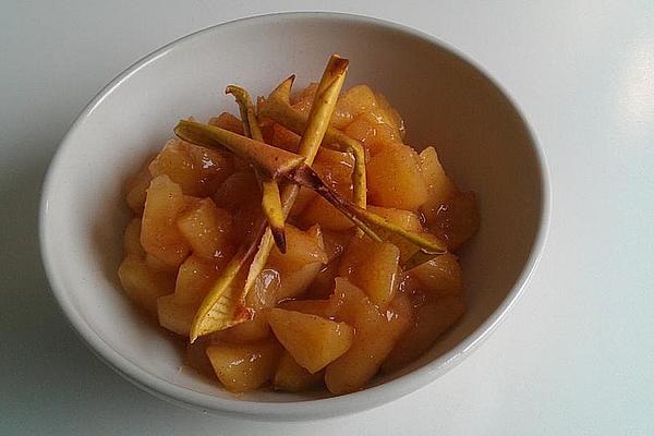 Quick Apple Compote with Crispy Peel Crunchies