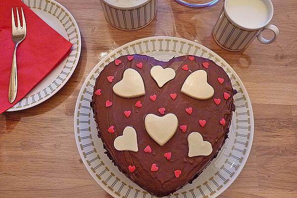 Red Wine Cake for Heart Shape