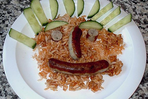 Rice Casserole with Sausages