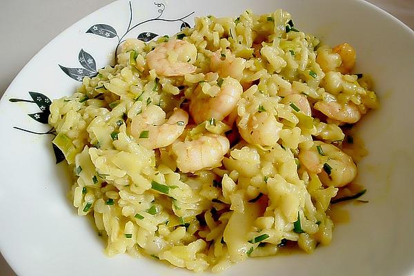 Risotto with Curry, Cauliflower and Scampi from Wok