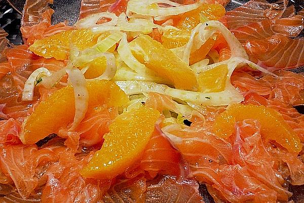 Salmon Carpaccio with Orange and Fennel Salad