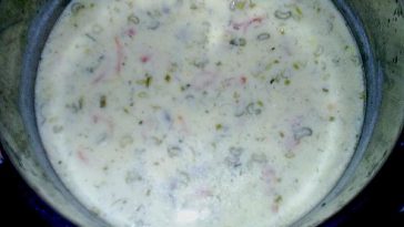 Cream Of Salmon Soup with Whipped Cream