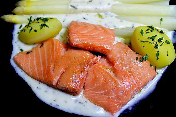 Salmon Fillets Poached in Olive Oil