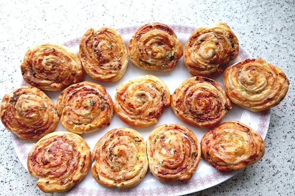 Salmon Puff Pastry Snails