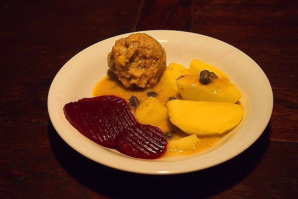 Sonnenborn Sour Dumplings with Caper Sticks